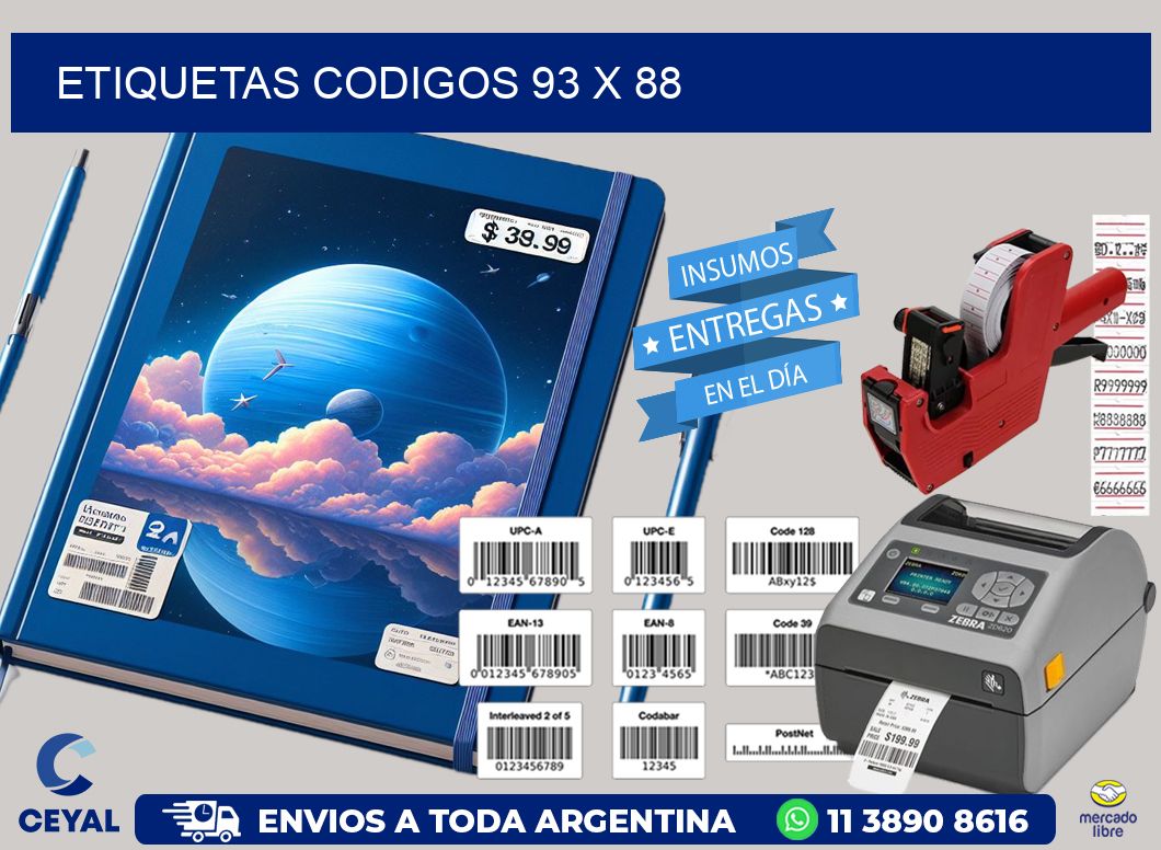 etiquetas codigos 93 x 88