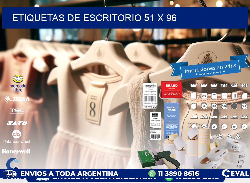 etiquetas de escritorio 51 x 96