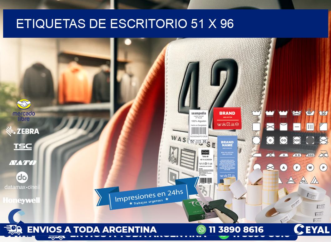 etiquetas de escritorio 51 x 96