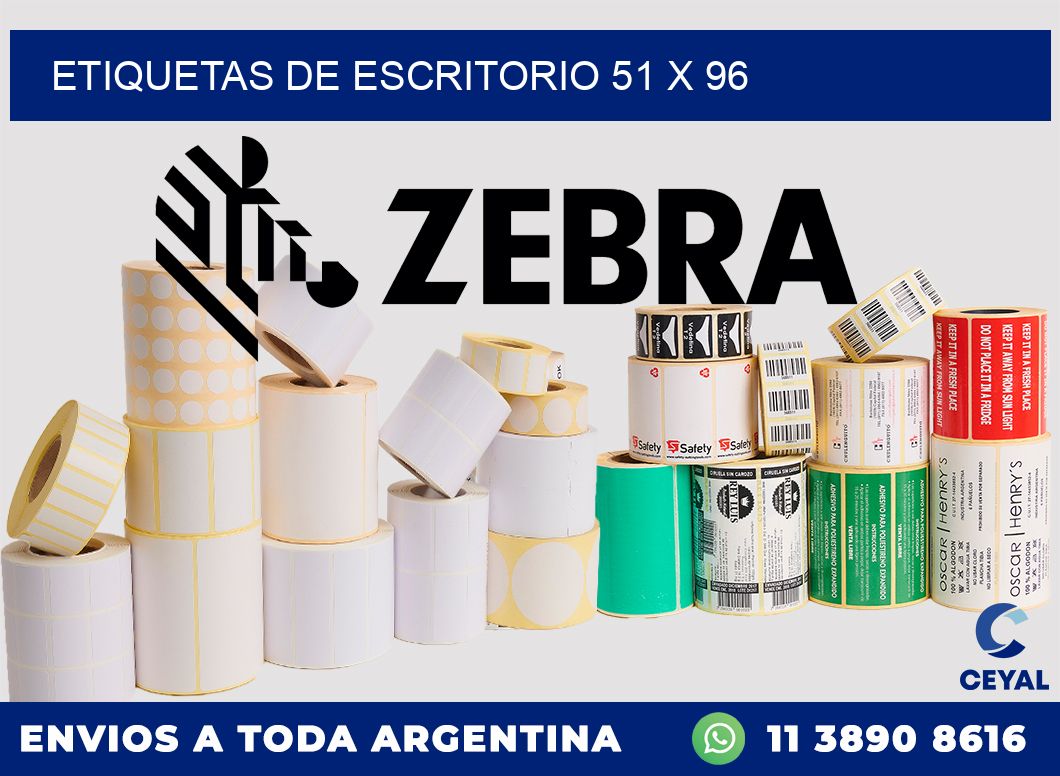 etiquetas de escritorio 51 x 96