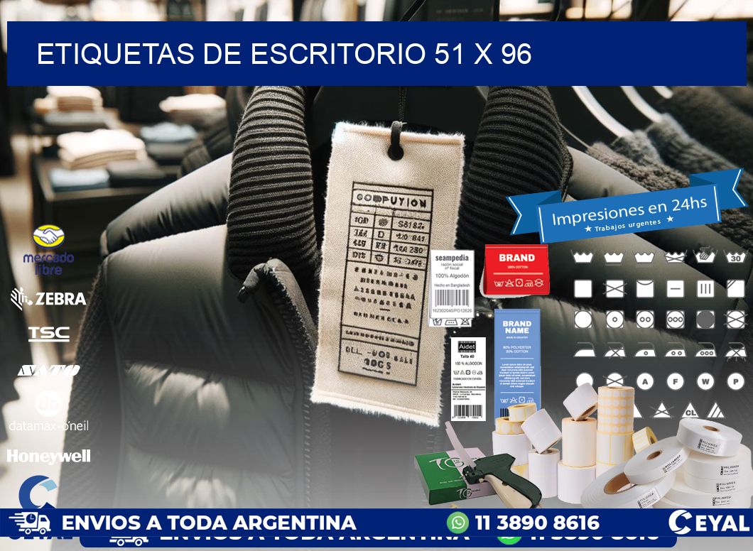 etiquetas de escritorio 51 x 96