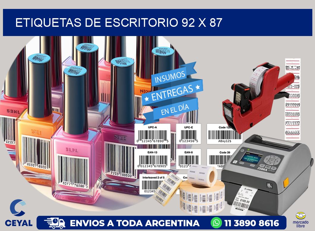 etiquetas de escritorio 92 x 87