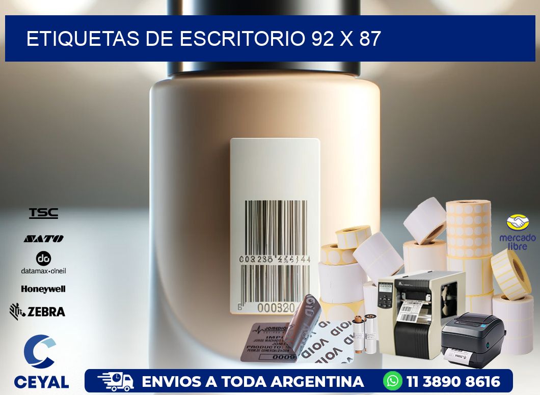 etiquetas de escritorio 92 x 87