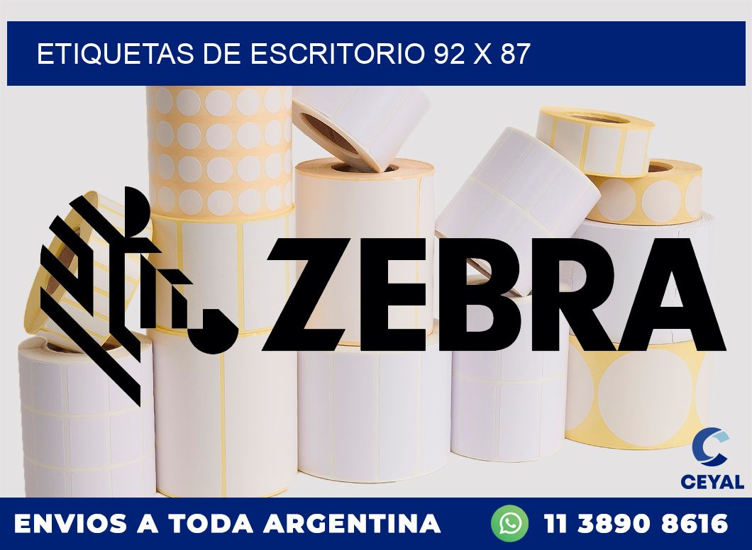 etiquetas de escritorio 92 x 87