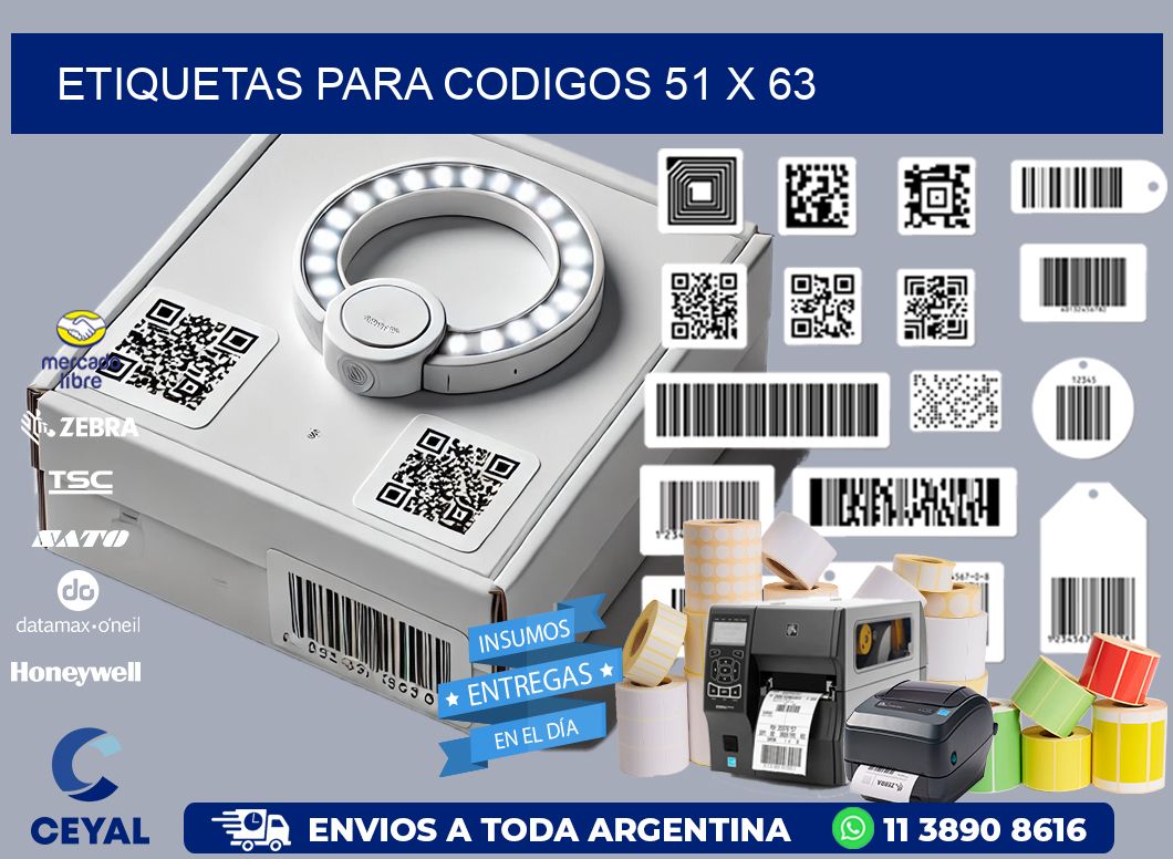 etiquetas para codigos 51 x 63