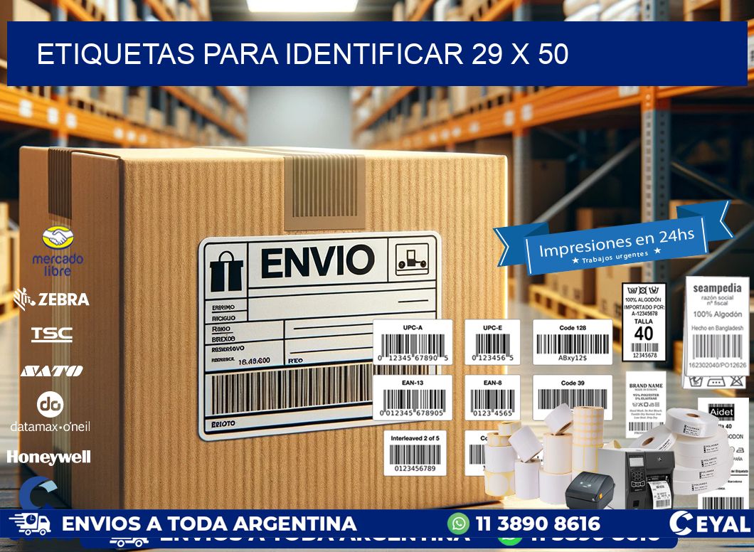 etiquetas para identificar 29 x 50