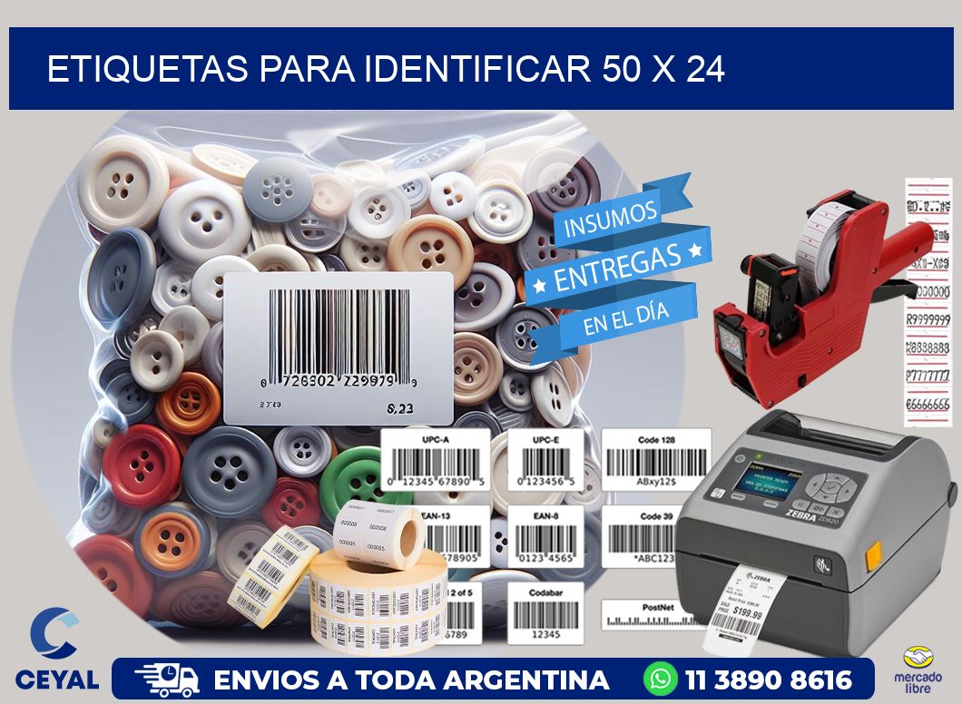 etiquetas para identificar 50 x 24