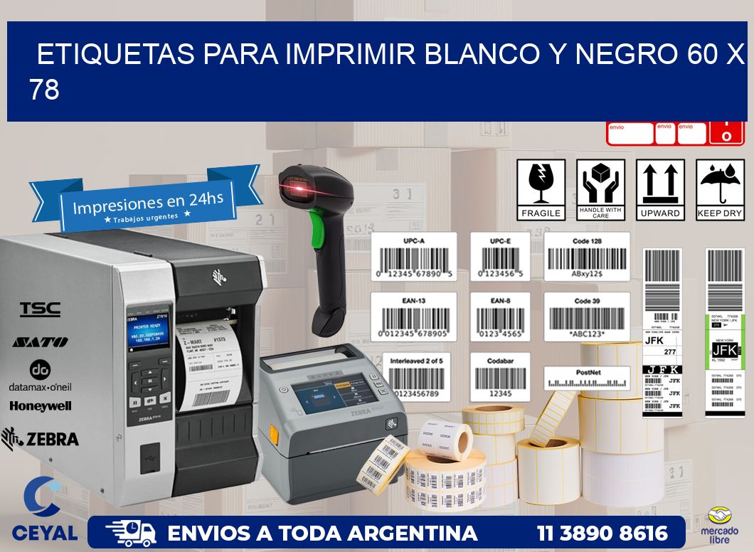 etiquetas para imprimir blanco y negro 60 x 78