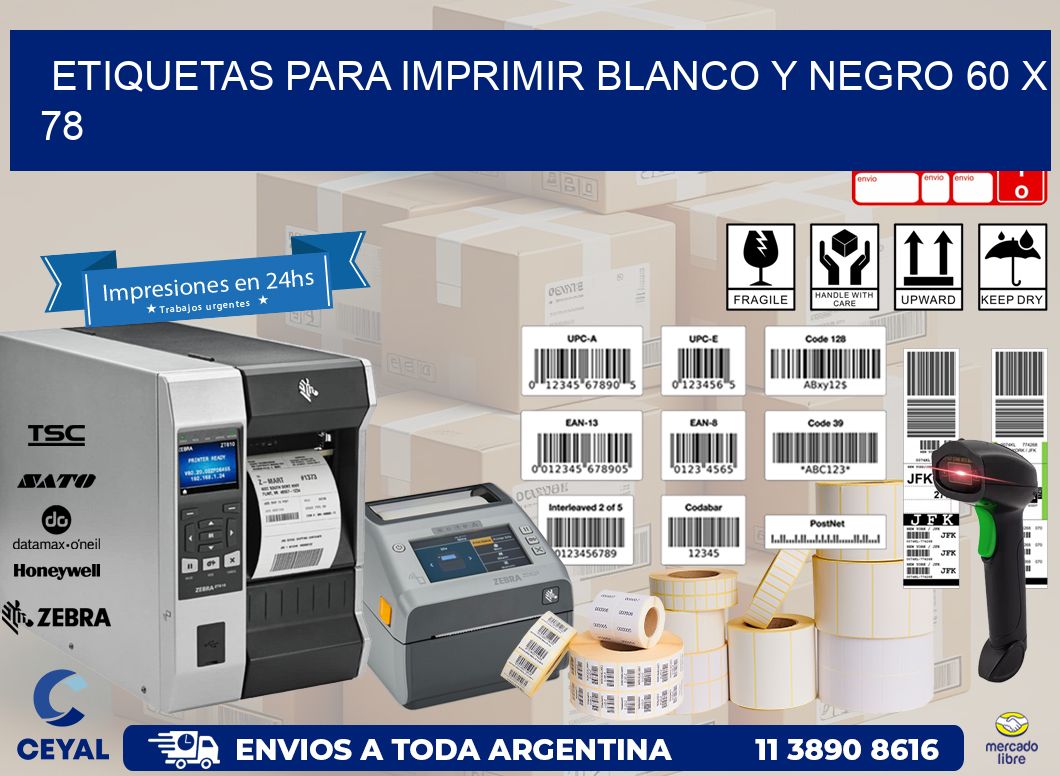etiquetas para imprimir blanco y negro 60 x 78
