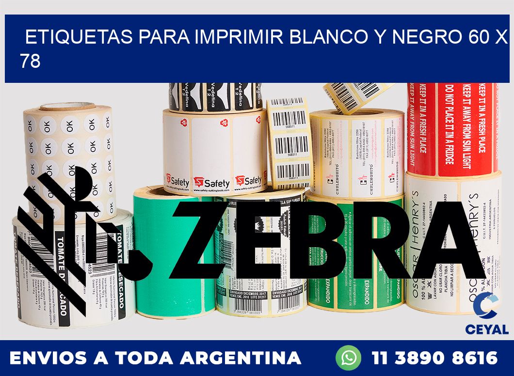 etiquetas para imprimir blanco y negro 60 x 78
