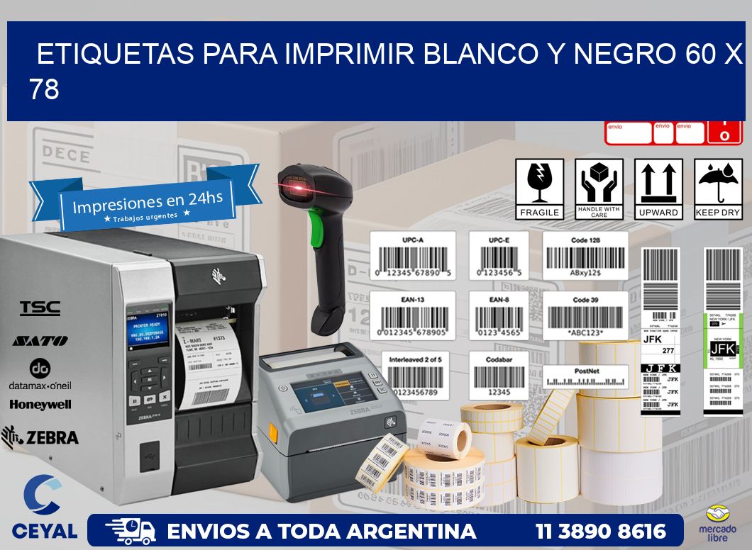 etiquetas para imprimir blanco y negro 60 x 78