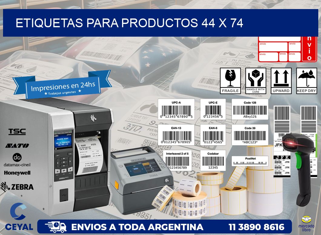 etiquetas para productos 44 x 74