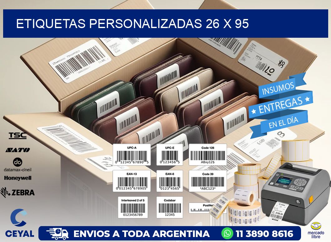 etiquetas personalizadas 26 x 95