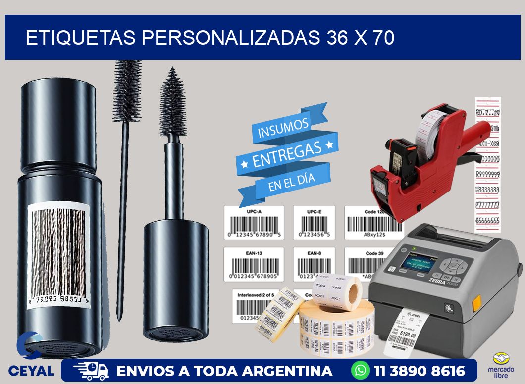 etiquetas personalizadas 36 x 70