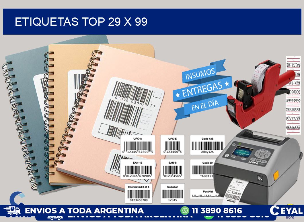 etiquetas top 29 x 99