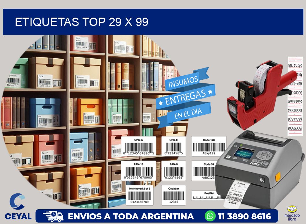 etiquetas top 29 x 99