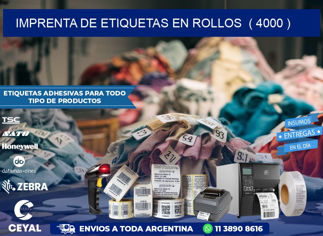 imprenta de etiquetas en rollos  ( 4000 )