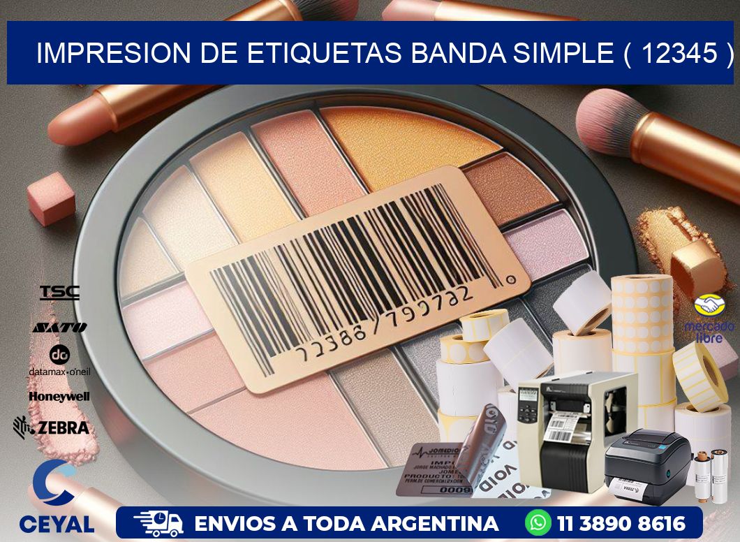 impresion de etiquetas banda simple ( 12345 )