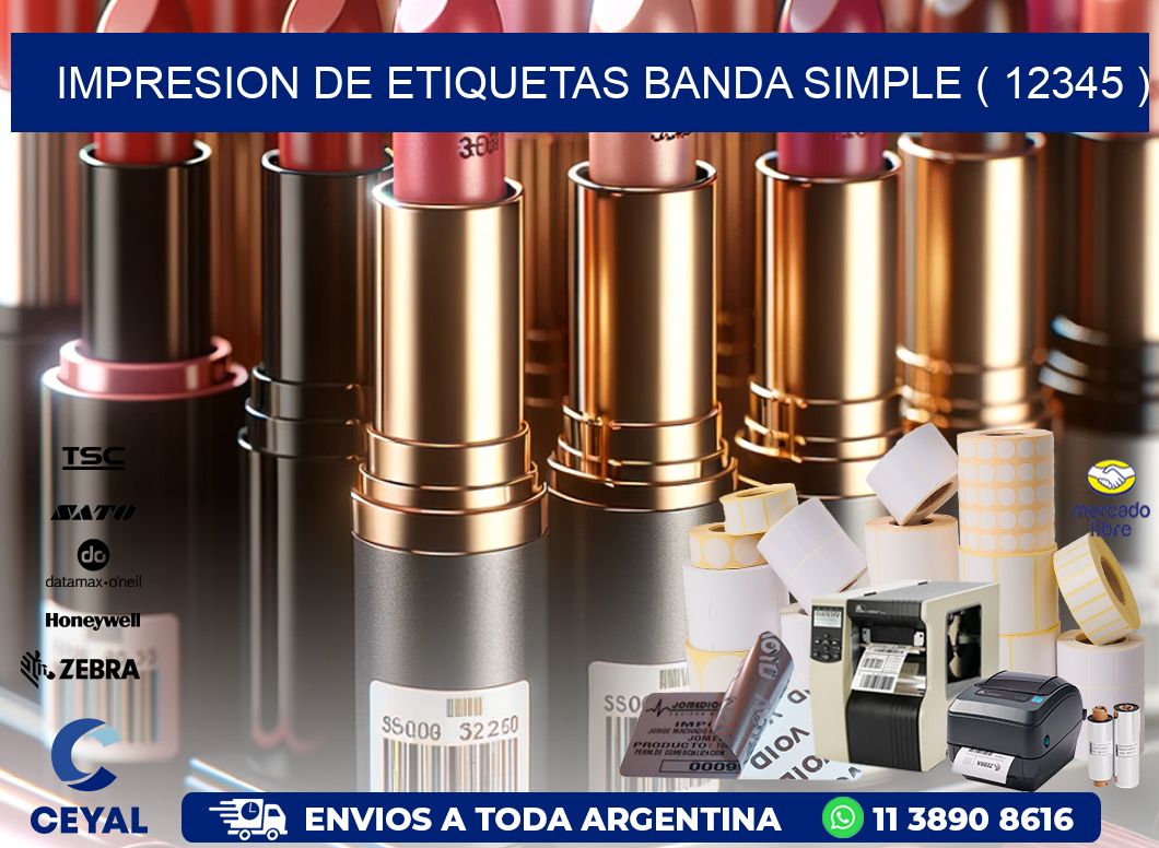 impresion de etiquetas banda simple ( 12345 )