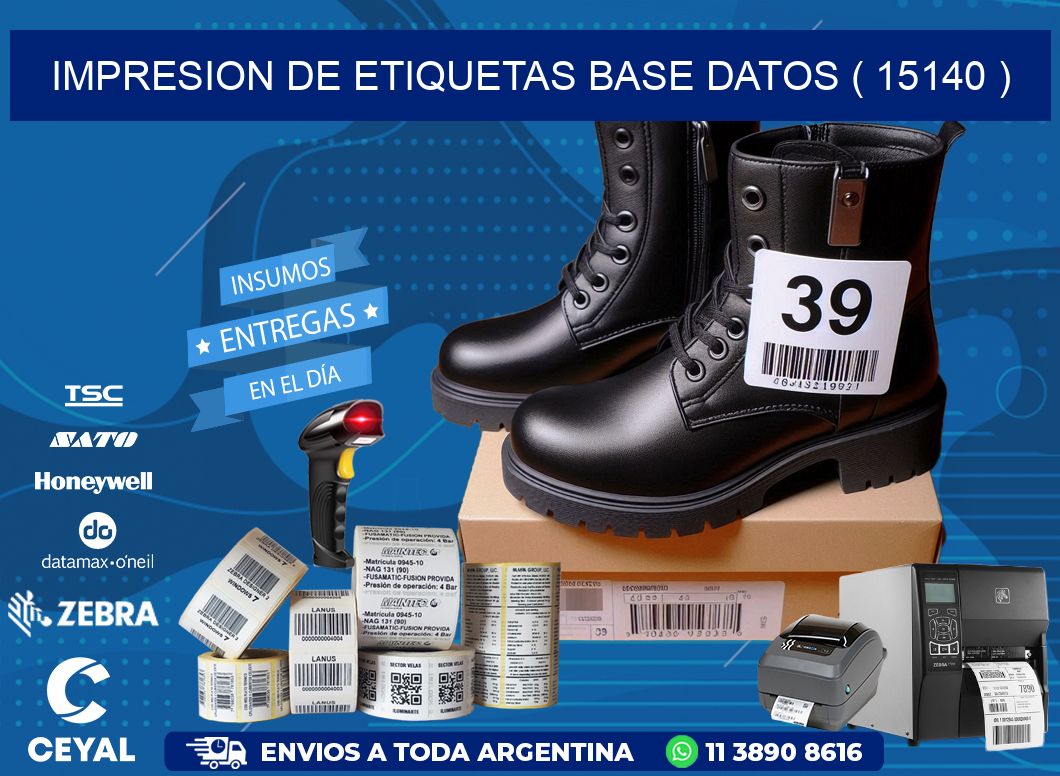 impresion de etiquetas base datos ( 15140 )