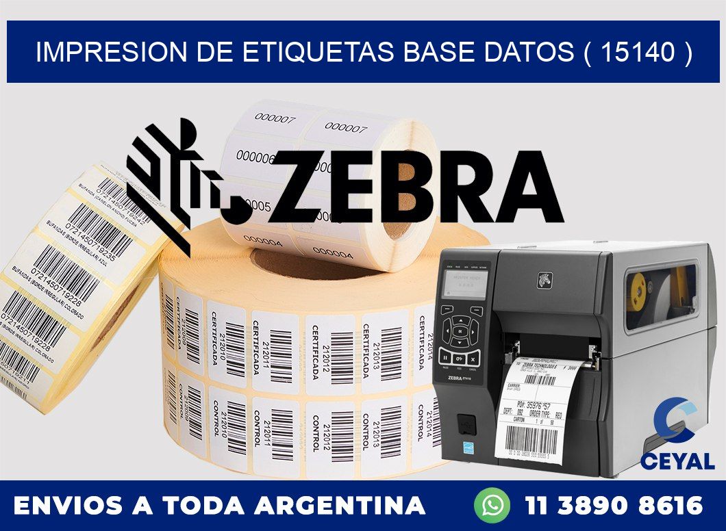 impresion de etiquetas base datos ( 15140 )