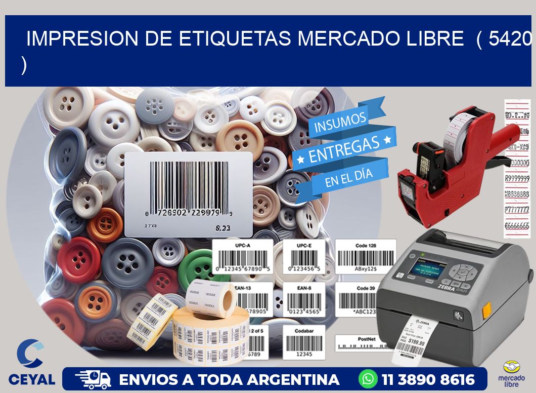impresion de etiquetas mercado libre  ( 5420 )