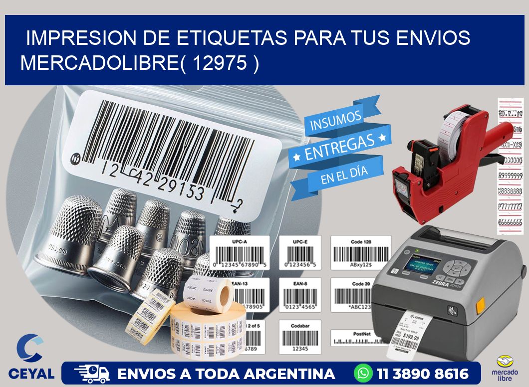 impresion de etiquetas para tus envios mercadolibre( 12975 )