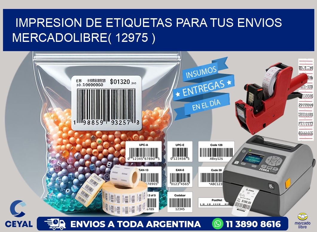 impresion de etiquetas para tus envios mercadolibre( 12975 )