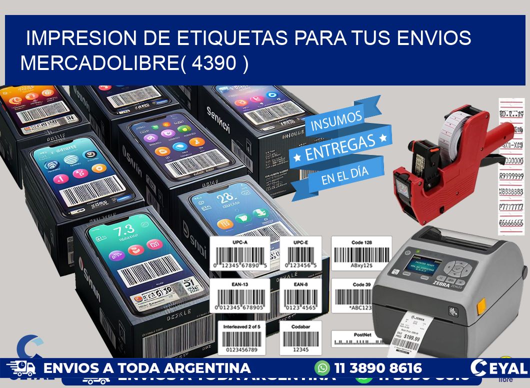 impresion de etiquetas para tus envios mercadolibre( 4390 )