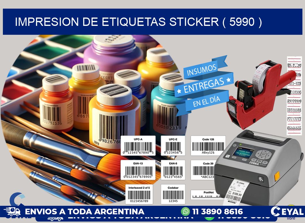 impresion de etiquetas sticker ( 5990 )