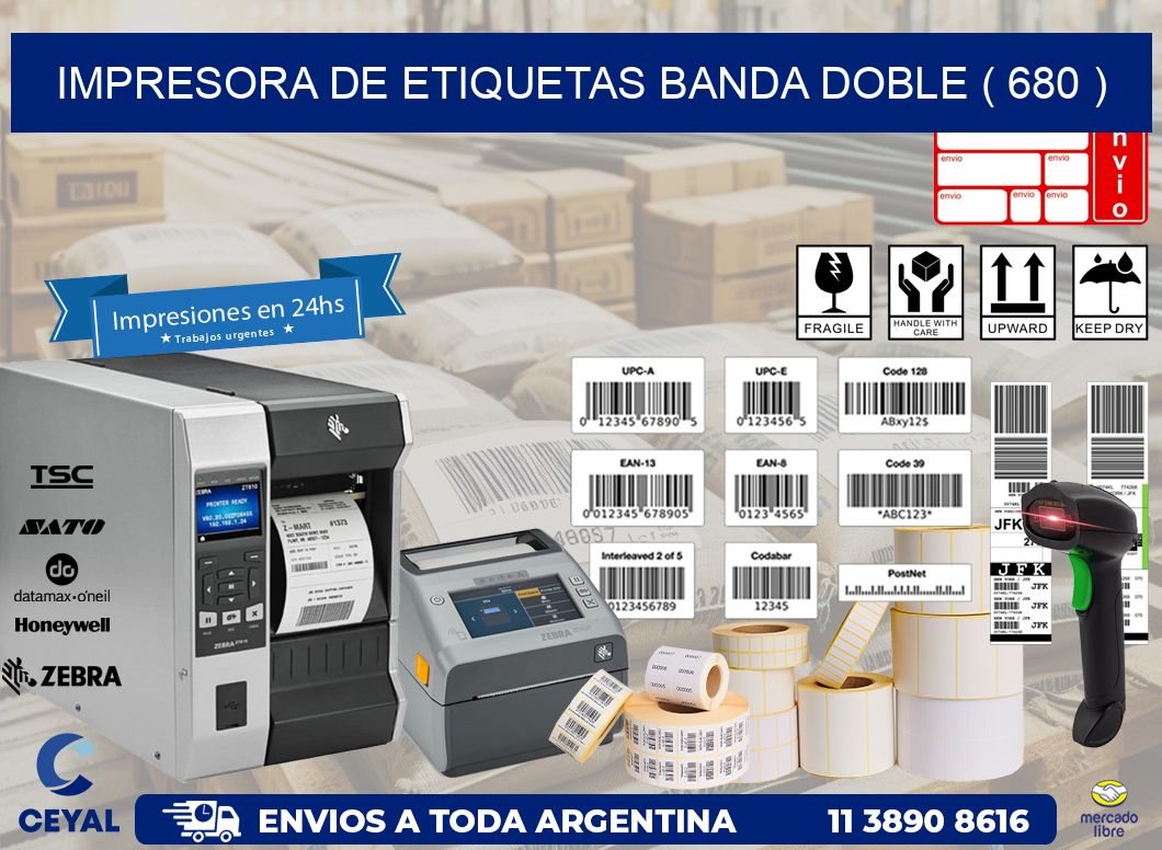 impresora de etiquetas banda doble ( 680 )