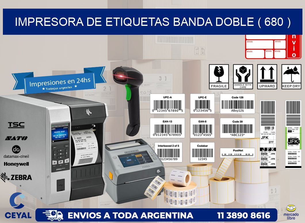 impresora de etiquetas banda doble ( 680 )