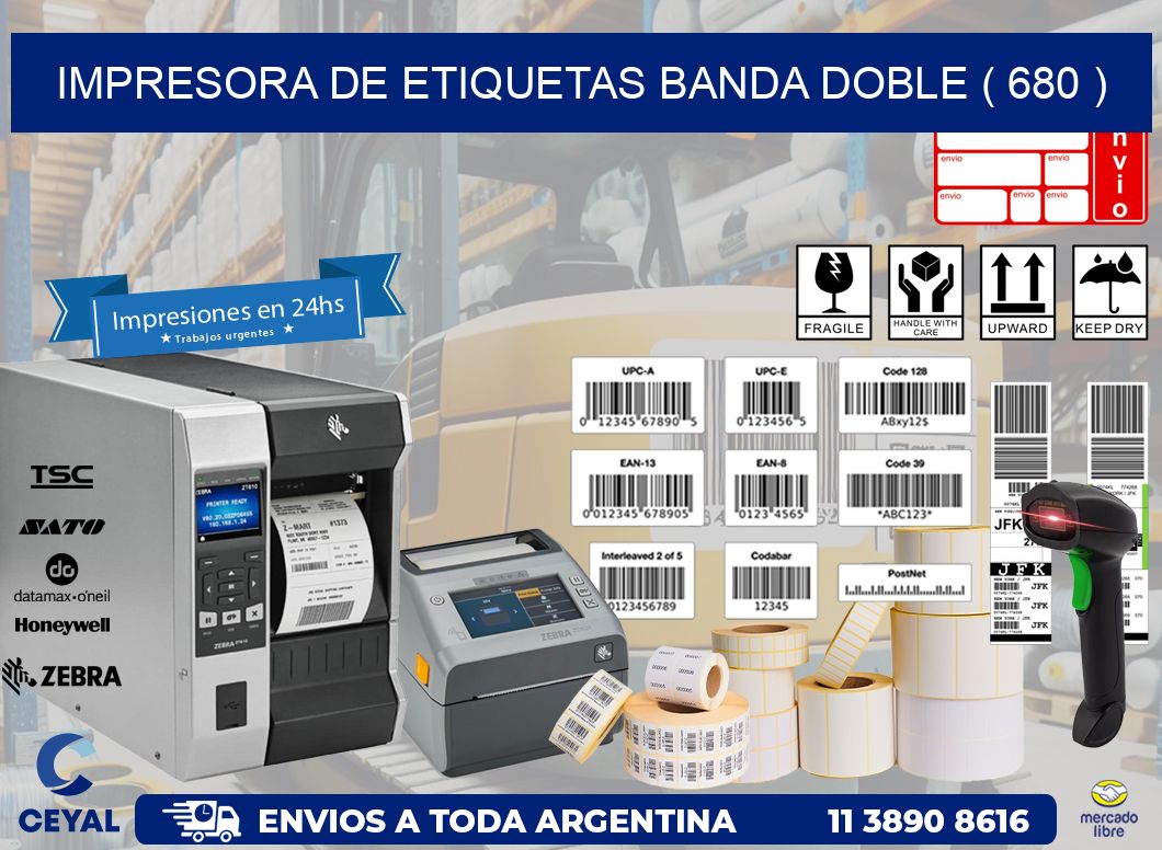 impresora de etiquetas banda doble ( 680 )