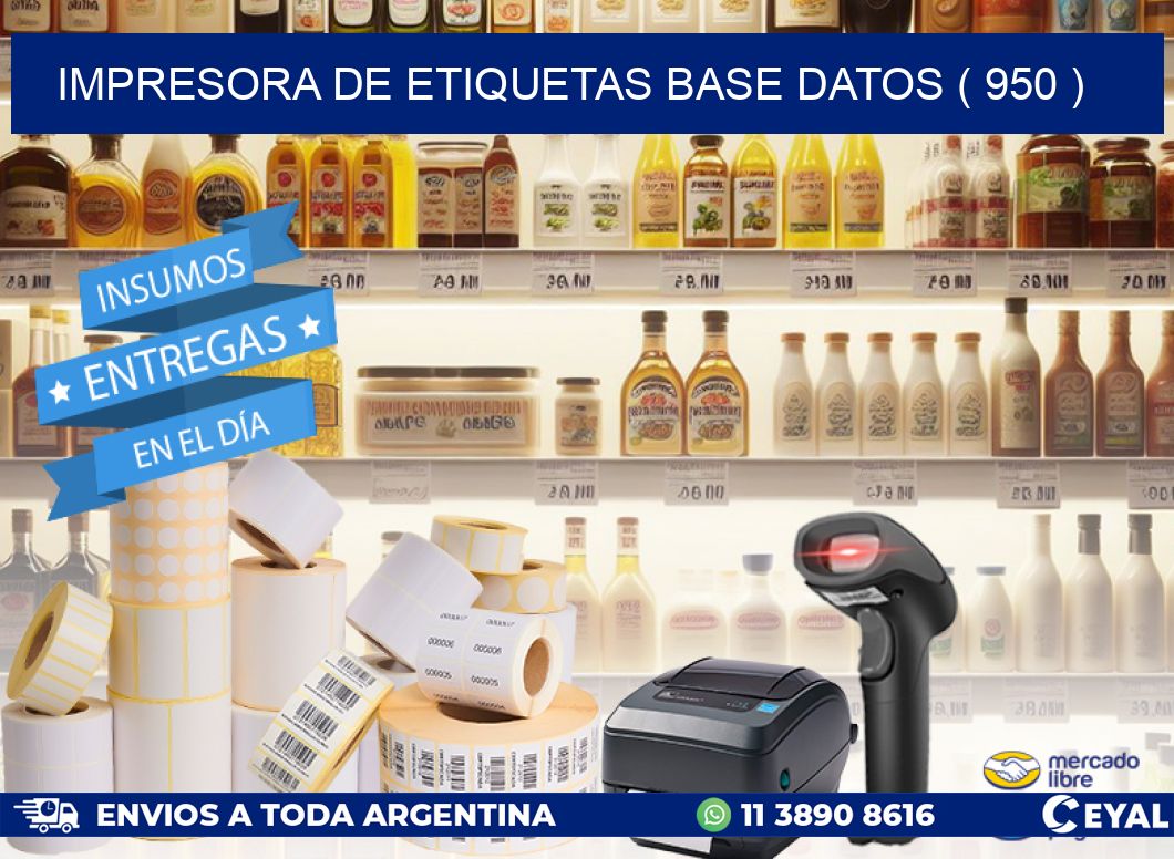 impresora de etiquetas base datos ( 950 )