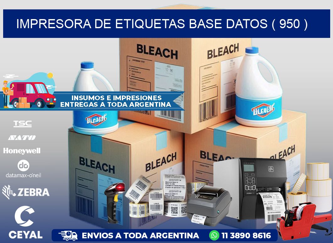 impresora de etiquetas base datos ( 950 )