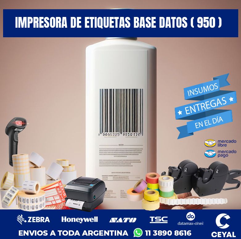 impresora de etiquetas base datos ( 950 )