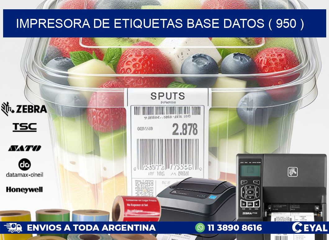impresora de etiquetas base datos ( 950 )