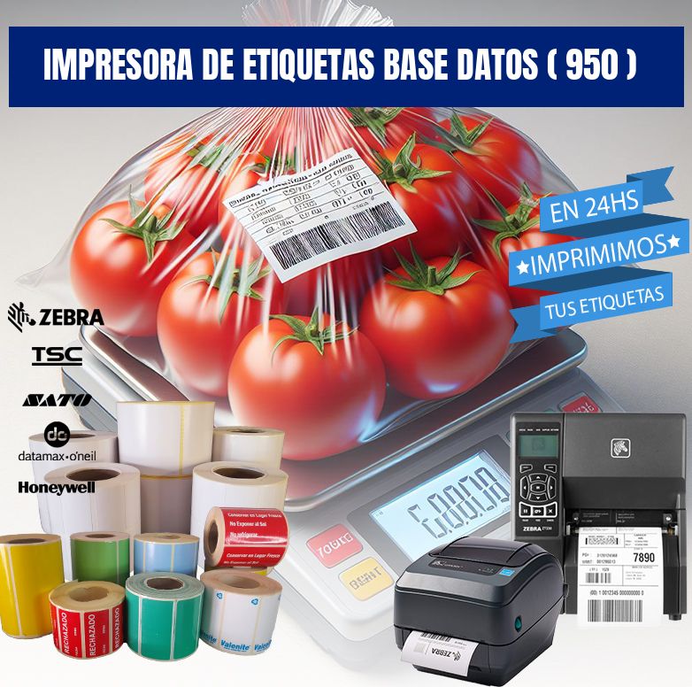 impresora de etiquetas base datos ( 950 )