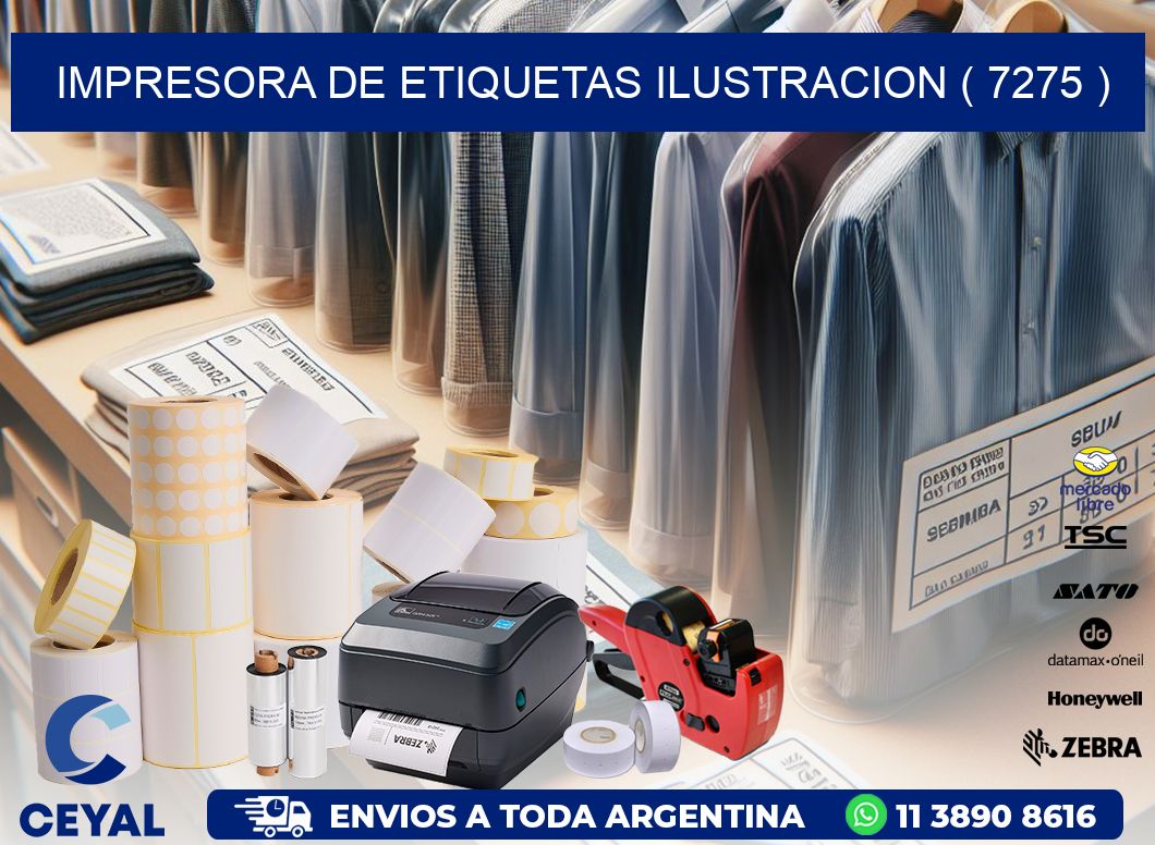 impresora de etiquetas ilustracion ( 7275 )