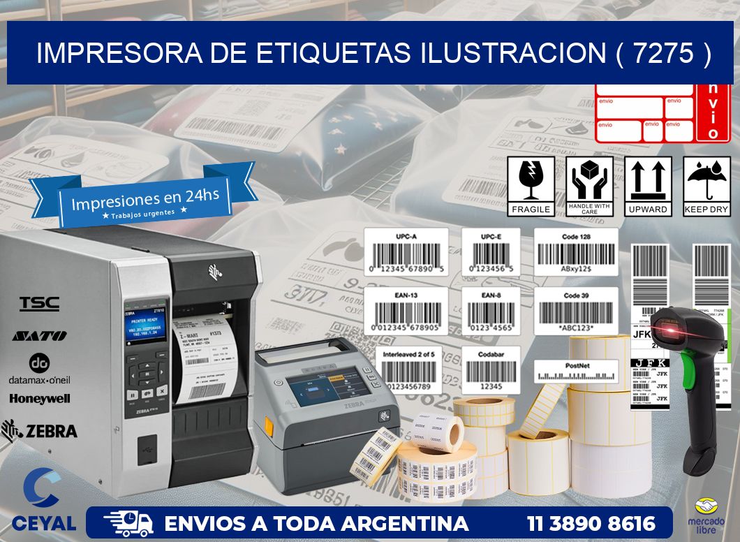 impresora de etiquetas ilustracion ( 7275 )