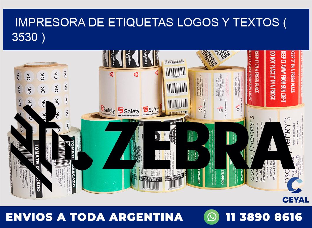 impresora de etiquetas logos y textos ( 3530 )