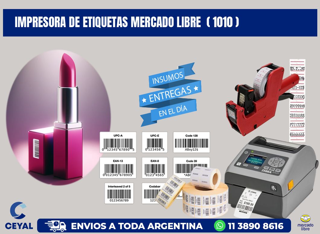 impresora de etiquetas mercado libre  ( 1010 )