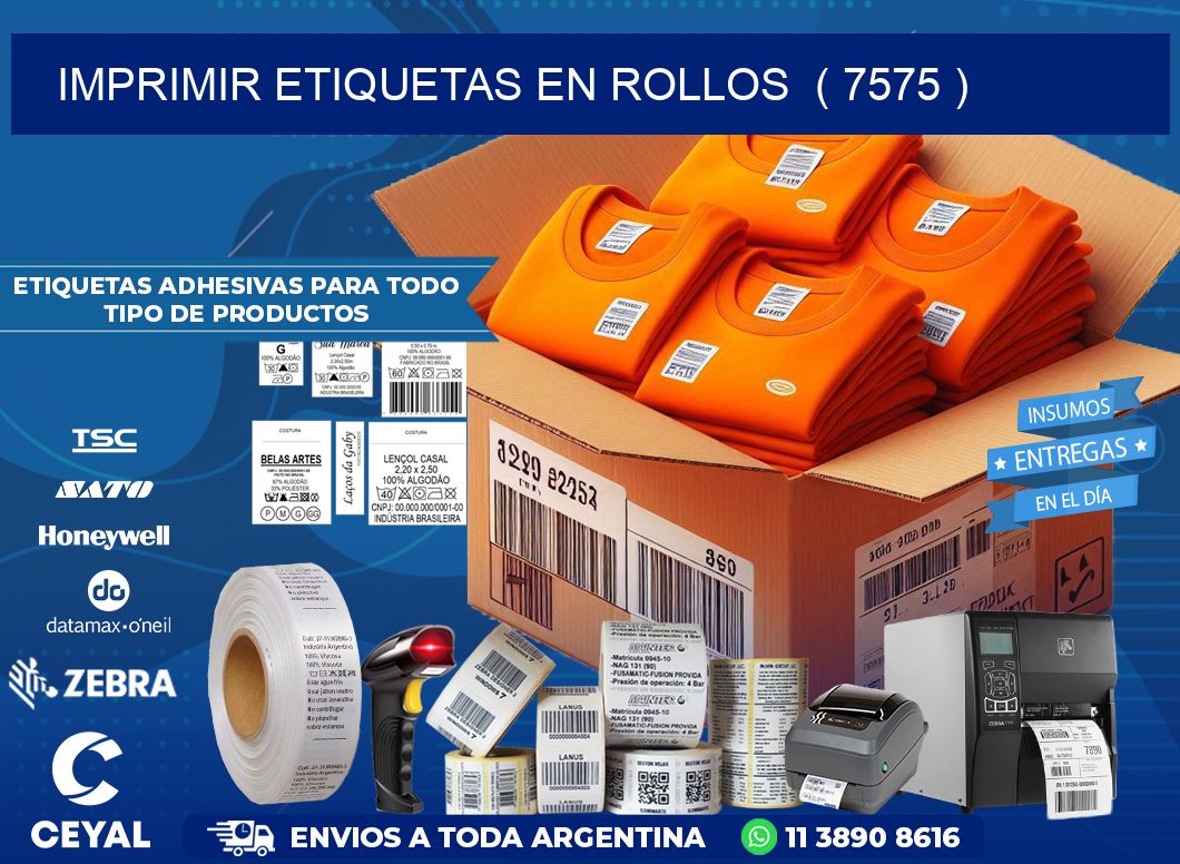 imprimir etiquetas en rollos  ( 7575 )