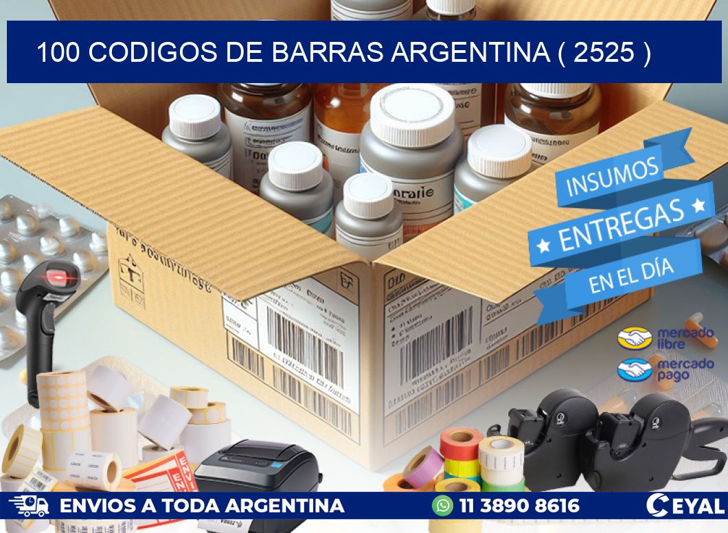 100 codigos de barras argentina ( 2525 )