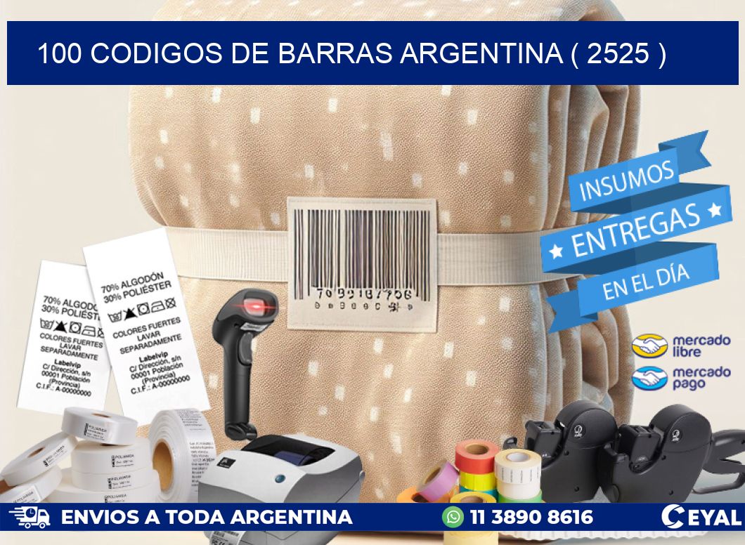 100 codigos de barras argentina ( 2525 )
