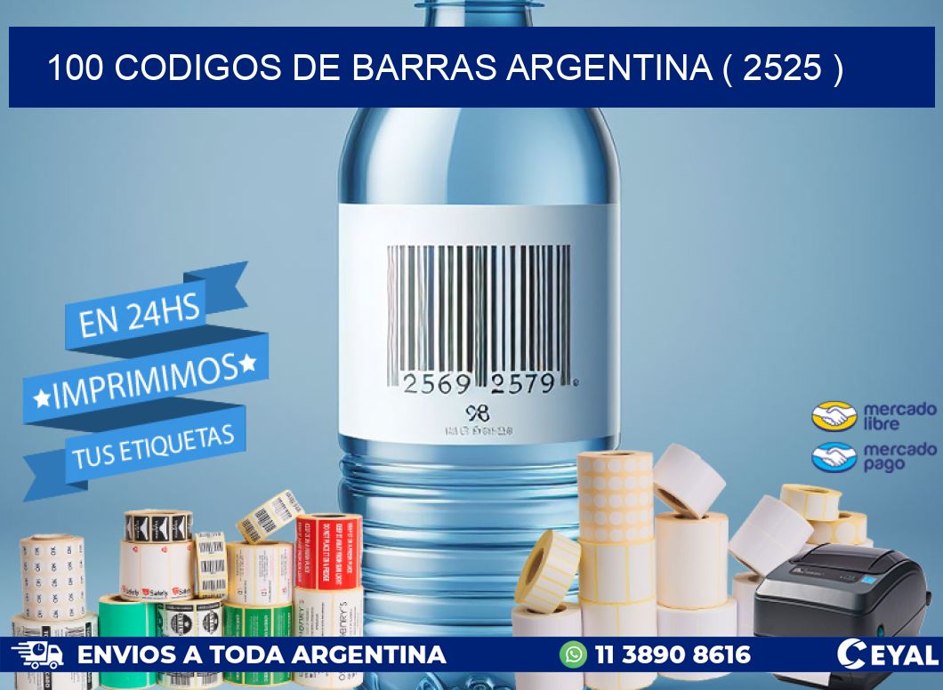 100 codigos de barras argentina ( 2525 )