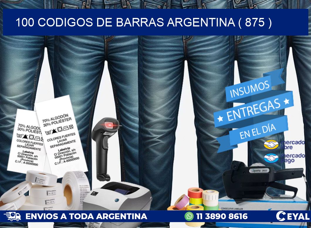 100 codigos de barras argentina ( 875 )