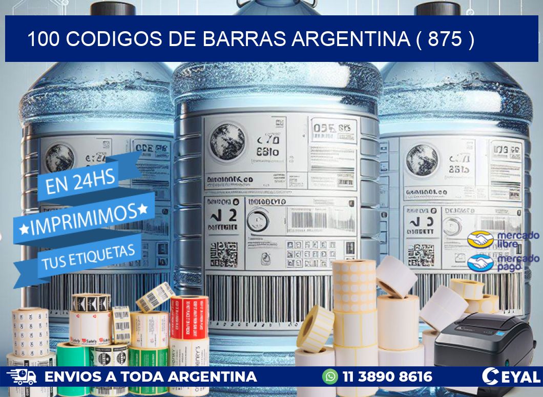 100 codigos de barras argentina ( 875 )