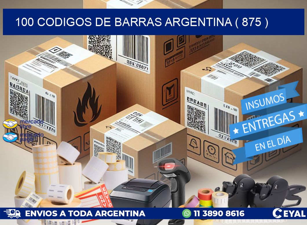 100 codigos de barras argentina ( 875 )