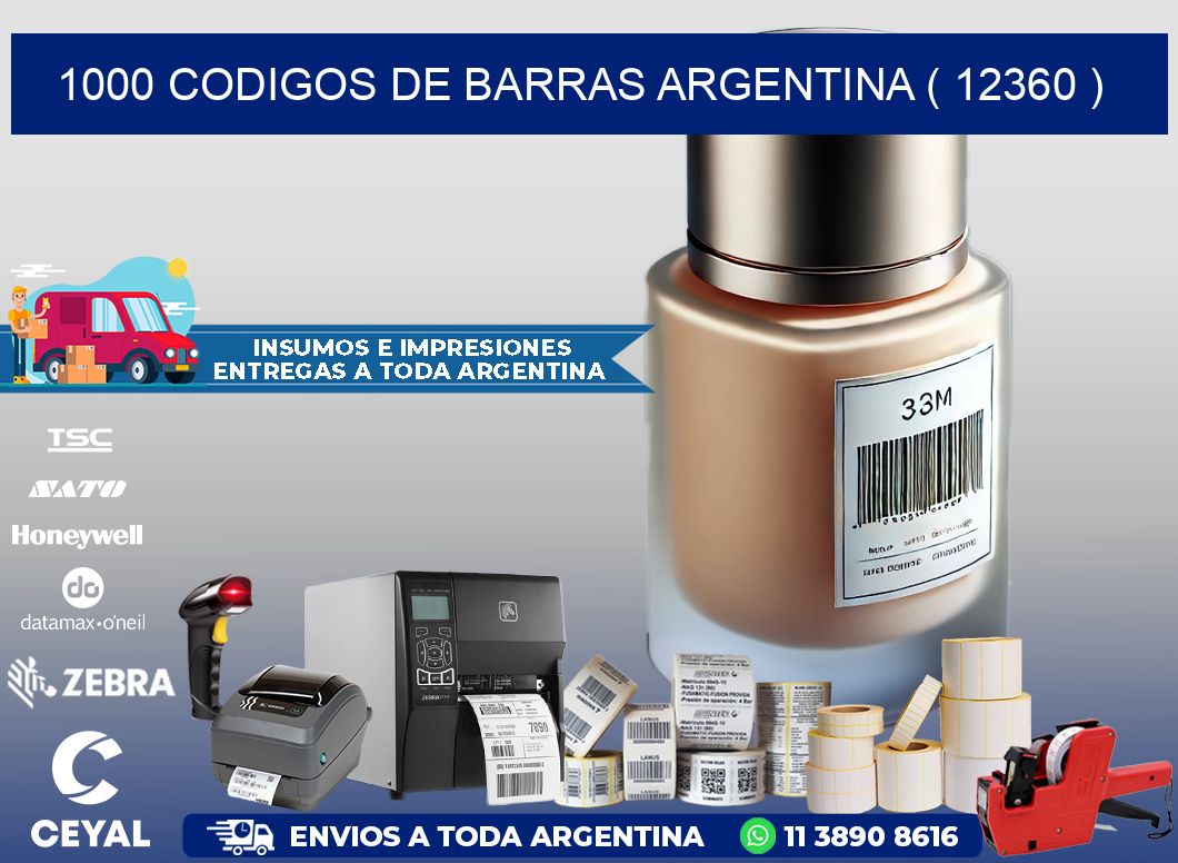 1000 codigos de barras argentina ( 12360 )
